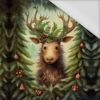 VINTAGE CHRISTMAS REINDEER PAT. 2 - panel (75cm x 80cm) Waterproof woven fabric