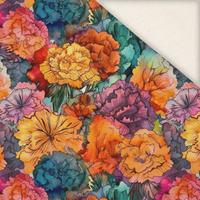 FLOWERS PAPAYA ORANGE WZ. 5 - Slub Weave