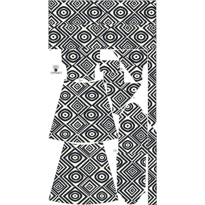 SUKIENKA KOPERTOWA Z FALBANKĄ "ABELLA" (M) - GEOMETRIC WZ. 4 - zestaw do uszycia 
