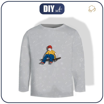 LONGSLEEVE - NOEL (SKATER) / grey - single jersey