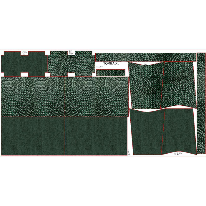 XL Tasche mit Utensilientasche 2 in 1 - LEATHER PATTERN MS.17 - Nähset