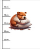 SLEEPING DOG - Paneel (60cm x 50cm) SINGLE JERSEY 