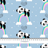 PANDA NA TĘCZY - Hydrofobní česaná teplákovina