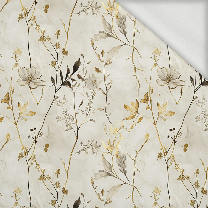 FLOWERS - Cloud Dancer WZ.5 - looped knit fabric