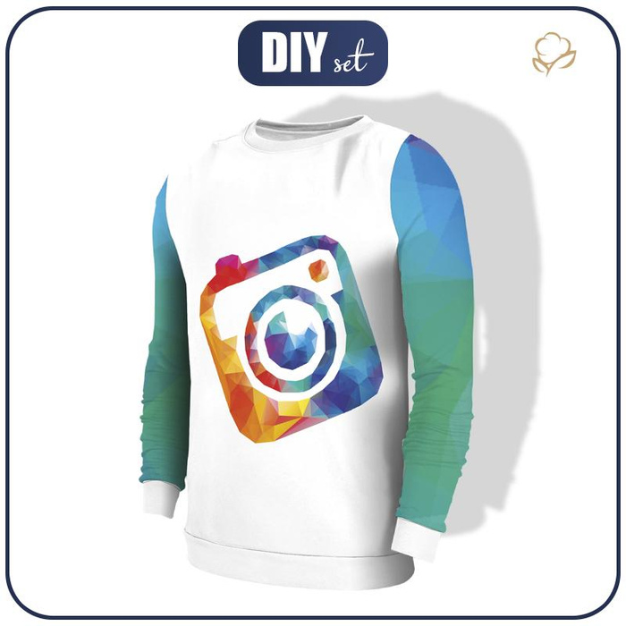 MEN’S SWEATSHIRT (OREGON) - CAMERAS - Elastic brushed knit fabric XL