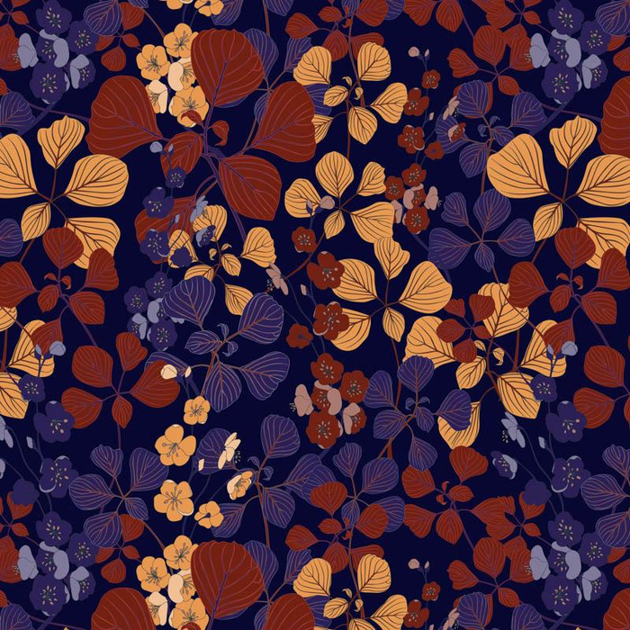 JAPANESE GARDEN pat. 1 (JAPAN)  - looped knit fabric with elastane ITY