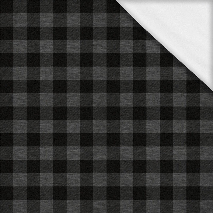 CHECK VICHY - MELANGE GRAPHITE - Nylon fabric PUMI