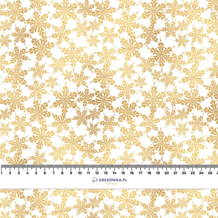 GOLDENE PAPIER SCHNEEFLOCKEN (WEIßE WEIHNACHTEN) - Webware für Tischdecken