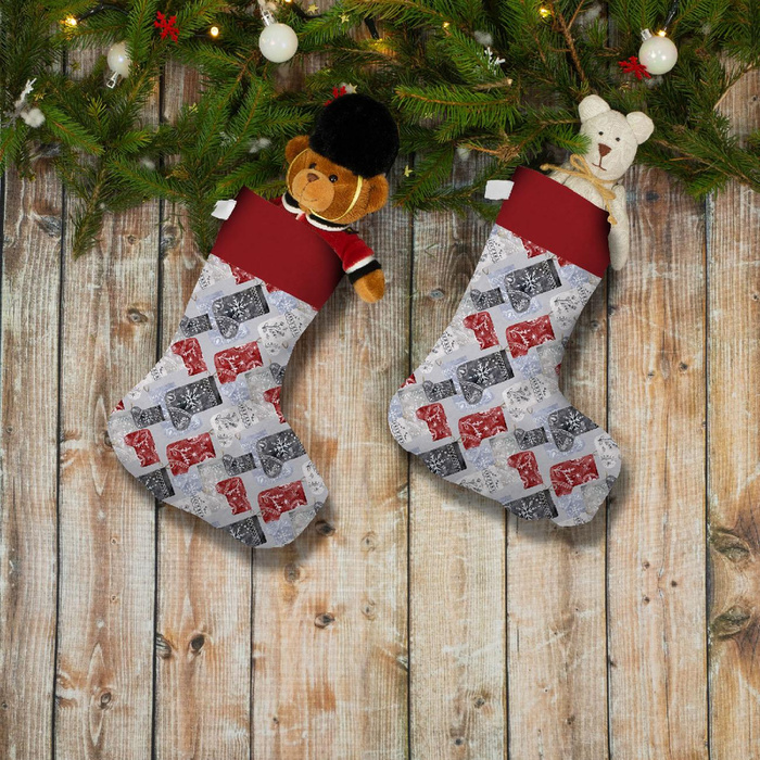 KOMPLET SKARPET ŚWIĄTECZNYCH - SKARPETY ŚWIĄTECZNE (NORDIC CHRISTMAS) - mała + duża