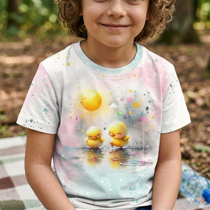 DUCKIE RAIN WZ. 3 - panel (60cm x 50cm) SINGLE JERSEY