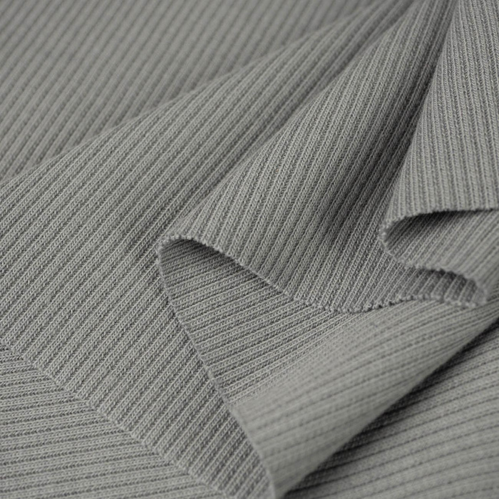 Rib Jersey fabric Unicolour - GREY (D-995)