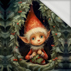 VINTAGE CHRISTMAS ELF - panel (75cm x 80cm) teplákovina
