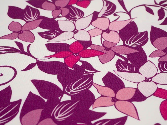 FLORAL PANEL (L) / różowy - panel, dzianina pętelkowa SP250