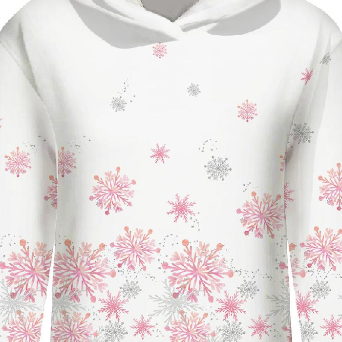 CLASSIC DAMEN HOODIE (POLA) - ROSA SCHNEEFLOCKEN M. 2 - Sommersweat - S