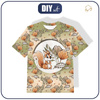 T-SHIRT DZIECIĘCY - JESIENNE LIŚCIE (JESIEŃ W LESIE) - single jersey (116/122)