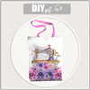 SHOPPER BAG - SEWING MACHINE AND FLOWERS - Waterproof woven fabric - sewing set