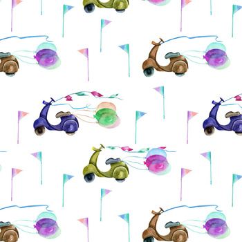 SKUTERY (KOLOROWY TRANSPORT) - tkanina wodoodporna