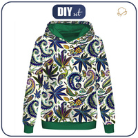 CLASSIC WOMEN’S HOODIE (POLA) - Hemp leaves WZ. 4 - sewing set