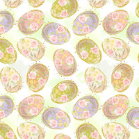 EASTER EGGS PAT. 1 (CUTE BUNNIES) - Cotton woven fabric