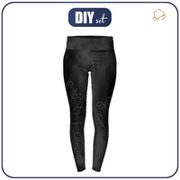 THERMO LEGGINSY DAMSKIE (GRETA) - MISTY MANDALA - zestaw do uszycia M