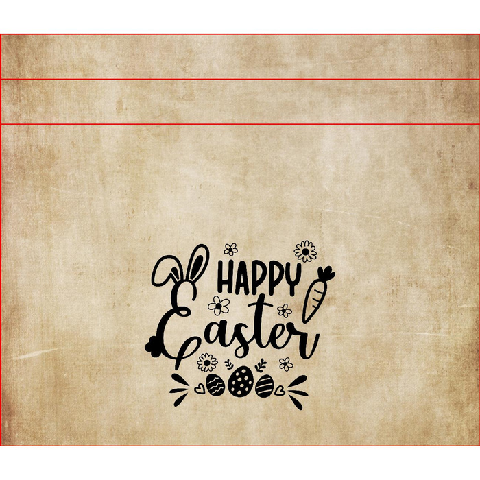 SHOPPER KABELKA - HAPPY EASTER / béžová - Panama 220g - Sada šití