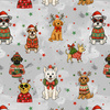 CHRISTMAS DOGS M. 1 - Viskose Jersey