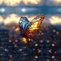 STAINED GLASS WZ.7 - Paneel (60cm x 50cm) Hydrofobní česaná teplákovina