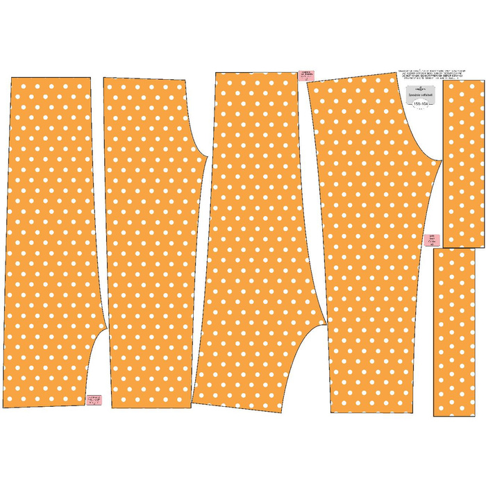 CHILDREN'S SOFTSHELL TROUSERS (YETI) - WHITE DOTS / mustard (110/116)