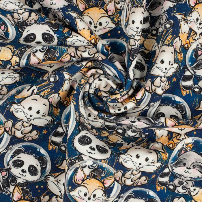 SPACE CUTIES MIX (CUTIES IN THE SPACE) - Cotton woven fabric