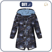 DĚTSKÁ BUNDA PARKA (ARIEL) - MĚSÍČNÍ LILIE (ČAROVANÁ NOC) - softshell (122-128)