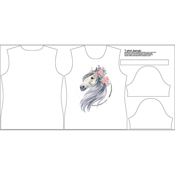 DAMEN T-SHIRT - PFERD m. 2 - Single Jersey  