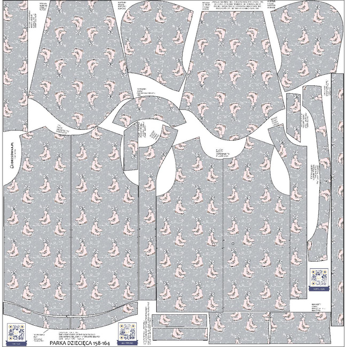 KIDS PARKA (ARIEL) - PINK ICE SKATES (WINTER) - softshell (134/140)