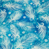 100CM WHITE FEATHERS / blue - swimsuit lycra