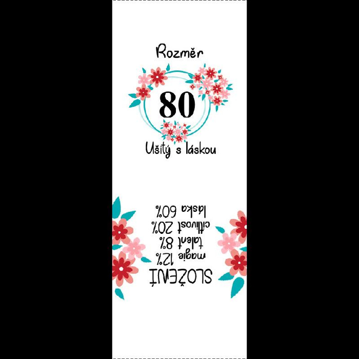 Girlish care tag "FLOWERS " CZ - 9 pcs set / Choice of sizes