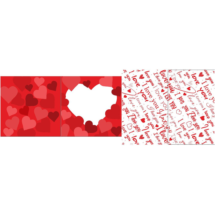 DECORATIVE PILOWS - I LOVE YOU - WITH OWN PRINT - sewing set