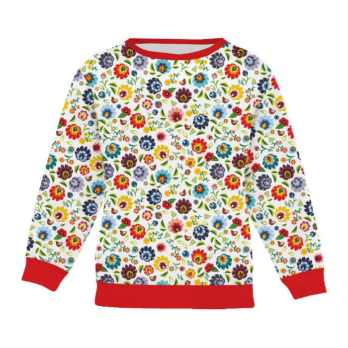 KINDER SWEATSHIRT (NOE) - LOWICZ FOLKLORE / weiß - Sommersweat (86/92)