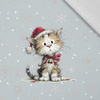 CHRISTMAS PETS WZ. 3 - panel (60cm x 50cm)  bavlněná tkanina