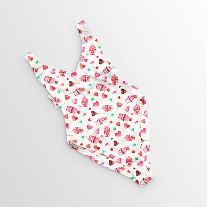 ICE CREAM AND STRAWBERRIES - single jersey with elastane 