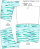 Boy's swim trunks - WAVES No. 2 / light blue - sewing set