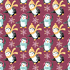 PENGUINS / SNOWFLAKES pat . 2 (CHRISTMAS PENGUINS) - single jersey with elastane 