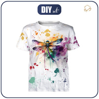 KINDER T-SHIRT - WATERCOLOR DRAGONFLY - Nähset (116/122)