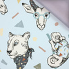 100cm ANIMALS (urban jungle) / light blue - softshell