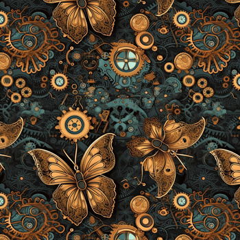 Butterfly & Flowers wz.12 - Sommerswea tmit Elastan ITY