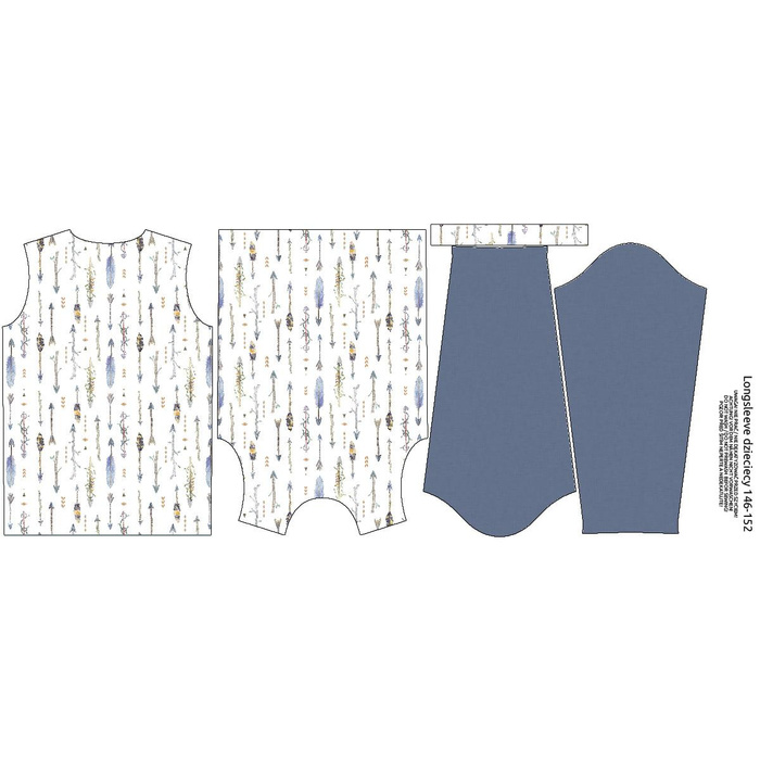 LONGSLEEVE -  INDIAN / strzaly - single jersey (146/152)