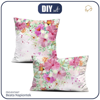 DEKO-KOPFKISSEN - STOCKROSEN M. 2