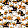 HALLOWEEN CATS M. 1 - Wintersweat angeraut mit Elastan ITY