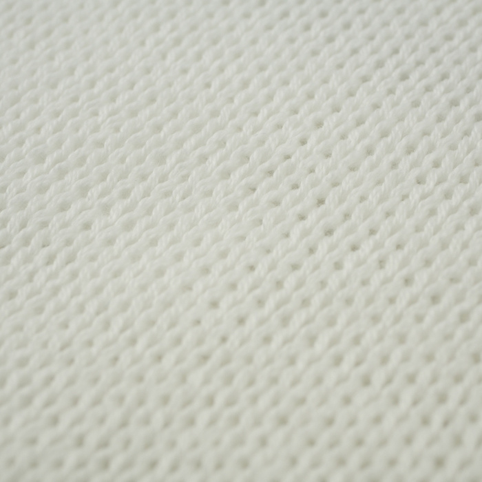 BLANKET / white S - thin knitted panel