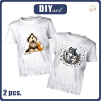 2-PACK - KINDER T-SHIRT - CUTE ANIMALS ms.2 - Nähset (92/98)