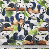 PANDAS ON BAMBOO - Waterproof woven fabric