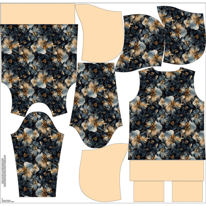 CLASSIC DAMEN HOODIE (POLA) - FLOWERS WZ.58 - Nähset S